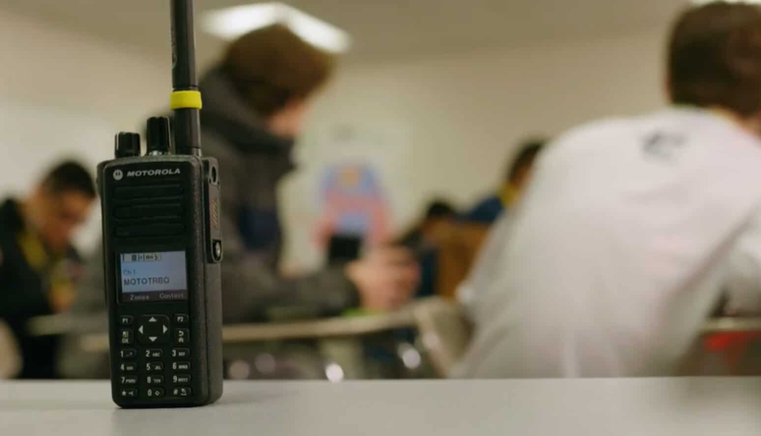 Security Radio on a table